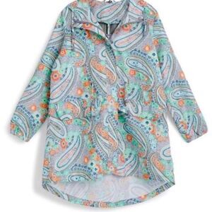 Vera Bradley Packable Rain Coat in Citrus Paisley Medallion